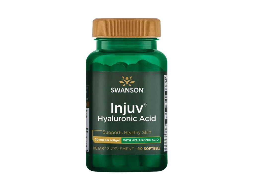 Swanson Injuv Hyaluronic Acid, Kyselina hyaluronová, 70 mg, 90 softgel kapslí