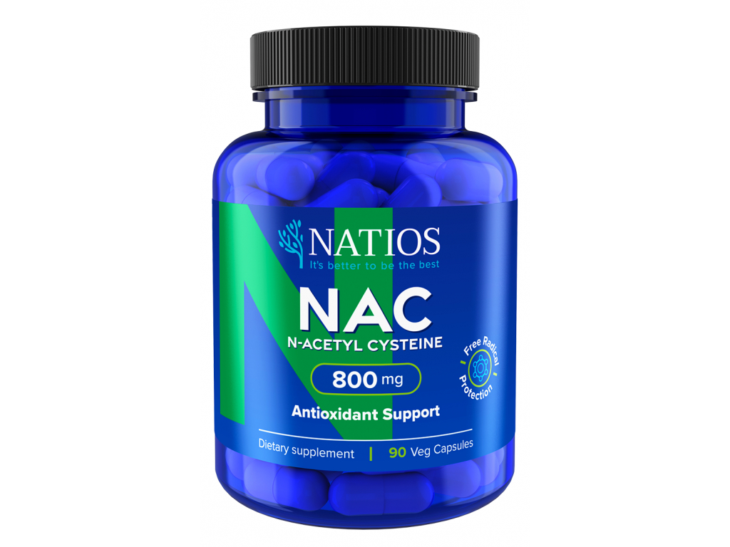 NATIOS N Acetyl Cysteine, NAC, 800 mg, 90 veganských kapslí 1