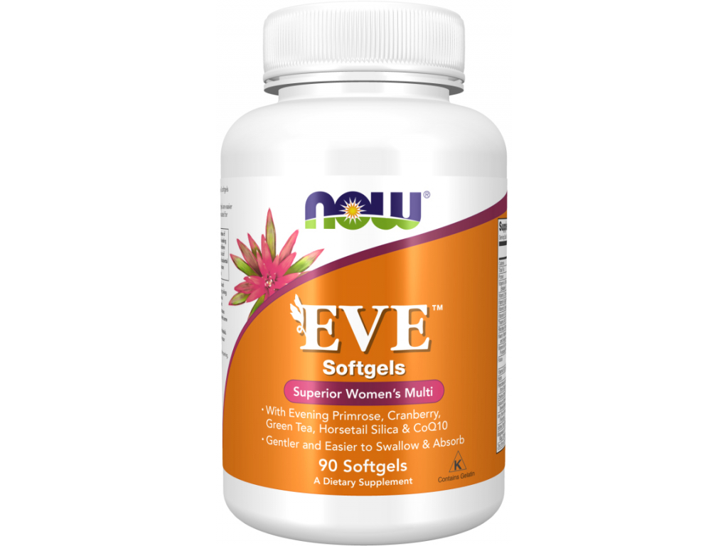 NOW FOODS Multi Vitamin Eve, Multivitamín pro ženy, 90 softgel kapslí