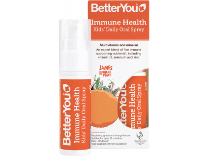 BetterYou Immune Health Kids' Daily Spray, Orální sprej pro děti 1+, 25 ml (128 střiků) 1