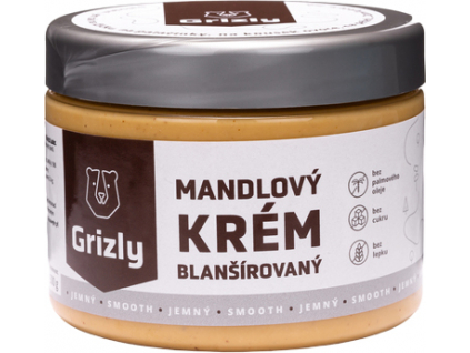 GRIZLY Mandlový krém bílý křupavý 100 %, 500 g