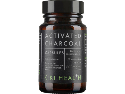 Kiki Health Activated Charcoal, Aktivní uhlí, 300 mg, 50 rostlinných kapslí 1