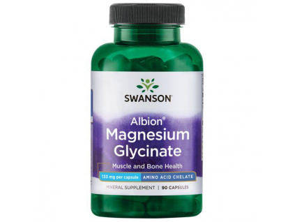 Swanson Magnesium Bisglycinate, elem. hořčík 133 mg, 90 kapslí NEW