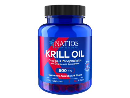NATIOS Krill Oil, Olej z antarktického krilu s astaxantinem, 500 mg, 60 softgel kapslí 1
