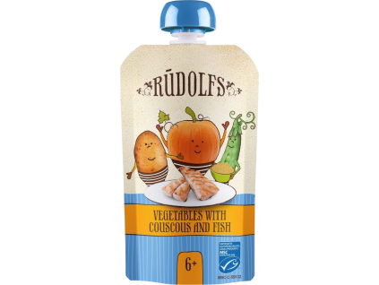 Rudolfs BIO kapsička Zelenina, kuskus a ryba, 110 g