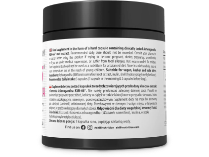 Skill Nutrition Ashwagandha KSM 66 Extract, 200 mg, 90 rostlinných kapslí