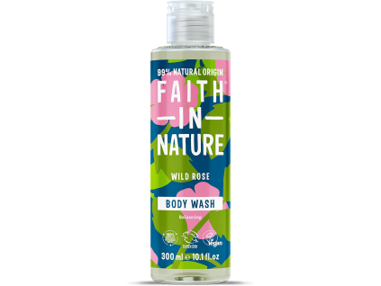 Faith in Nature Přírodní sprchový gel, Divoká růže, 300 ml