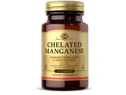 Solgar Manganese Chelated, Mangan, 8 mg, 100 tablet