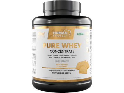 Human Protect Pure Whey Protein, Sušenka Petit Beurre, 900 g