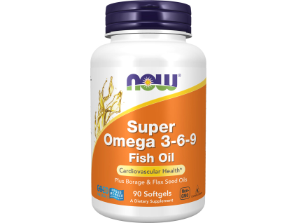 NOW FOODS Super Omega 3 6 9, 1200 mg, 90 softgel kapslí