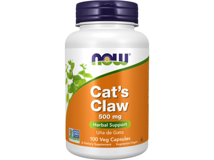 NOW FOODS Cat's Claw, Kočičí dráp, 500 mg, 100 rostlinných kapslí