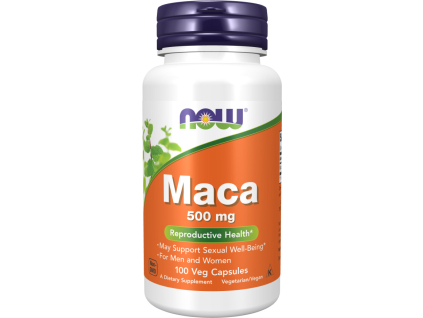 NOW FOODS Maca, 500 mg, 100 rostlinných kapslí