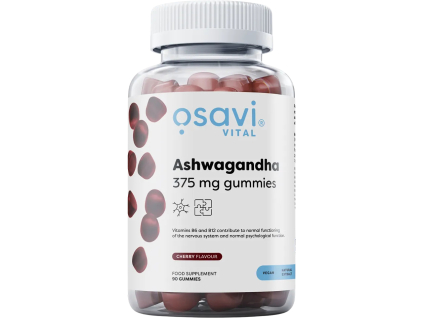 Osavi Ashwagandha Gummies, 375mg, Třešeň, 90 gumíků