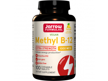 Jarrow Methyl B 12, 1000 mcg, 100 žvýkacích tablet Citrón 1