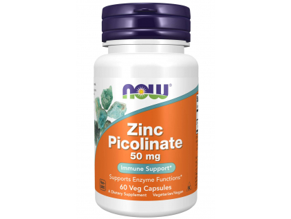 NOW FOODS Zinc Picolinate 50 mg, 60 Kapslí