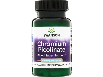 Swanson Chromium Picolinate, 200 mcg, 100 kapslí