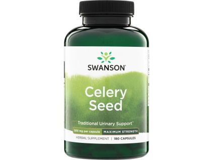 Swanson Celery Seed, Semeno Celeru, 500mg, 180 kapslí