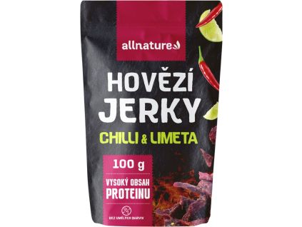 Allnature Beef Jerky, Chilli a limeta, 100 g