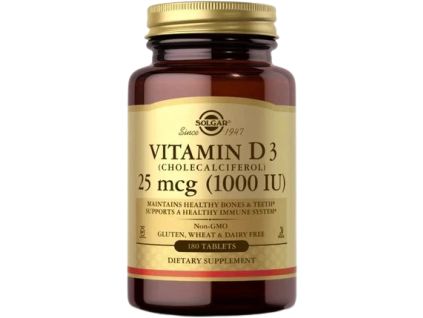 Solgar Vitamin D3, 1000 IU, 90 tablet
