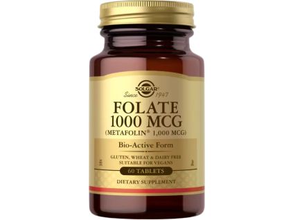 Solgar Folate Metafolin, 1000 mcg, 60 tablet