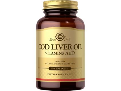 Solgar Cod Liver Oil Vitamin A & D, 100 softgel kapslí