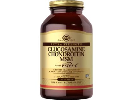 Solgar Extra Strength Glucosamine Chondroitin MSM With Ester C, 180 tablet