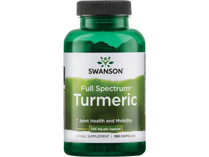 Swanson Turmeric, Kurkuma, 720 mg, 100 kapslí