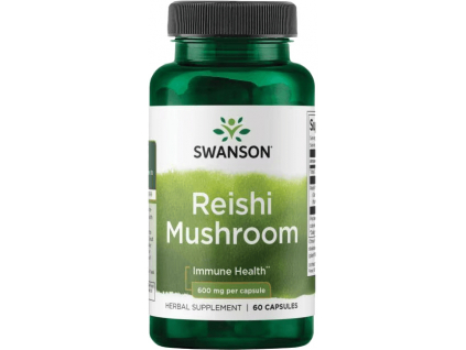 Swanson Reishi Mushroom (Houba Reishi), 600 mg, 60 kapslí SW1444