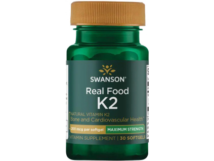 Swanson Vitamin K2, Natural MK 7, 200 ug, 30 softgelových kapslí 2