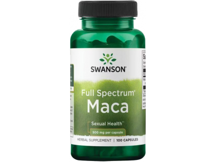 Swanson Maca Horská (Lepidium meyenii), 500 mg, 100 kapslí SW961 kopie