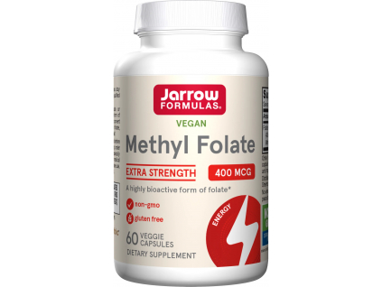 Jarrow Methyl Folate, Metylfolát Kyselina listová, 400 ug, 60 rostlinných kapslí 1