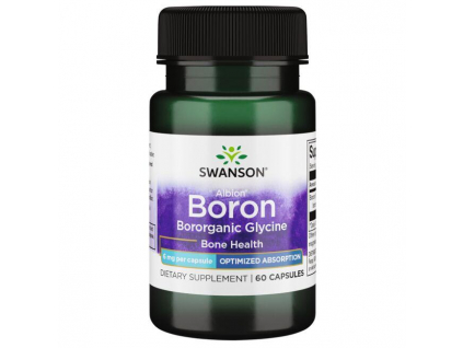 Swanson Boron Bororganic Glycine (Bor), 6 mg, 60 kapslí new