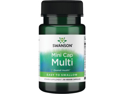 Swanson Multi Mini Cap, Multivitamín, 30 rostlinných kapslí