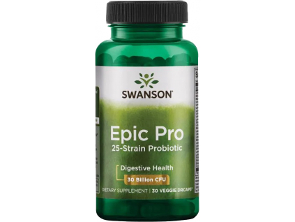 Swanson Epic Pro Probiotic 25, probiotika, 30 miliard CFU, 25 kmenů, 30 rostlinných kapslí