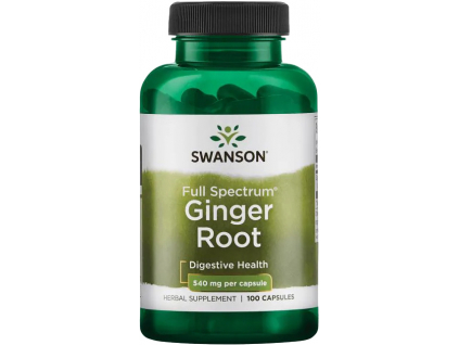 Swanson Ginger Root, 540 mg, 100 kapslí