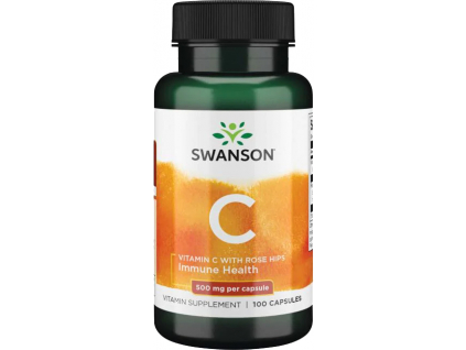 Swanson Vitamin C s extraktem z růže šípkové, 500 mg, 100 kapslí