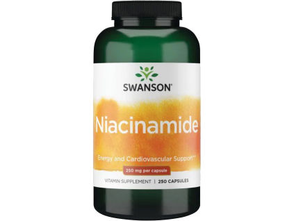 Swanson Niacinamid (Vitamin B3), 250 mg, 250 kapslí