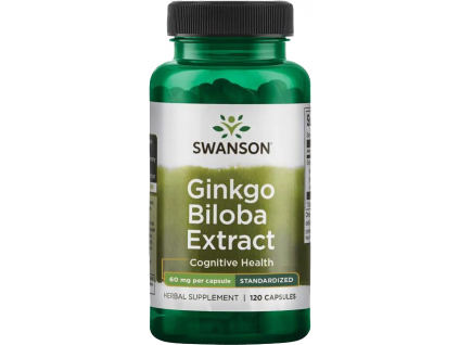 Swanson Ginkgo Biloba Extract GinkgoSelect, 60 mg, 120 kapslí