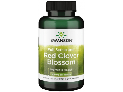 Swanson Red Clover Blossom, Jetel luční, 430 mg, 90 kapslí SW1342