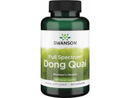 Swanson Dong Quai, Andělika čínská, 530 mg, 100 kapslí