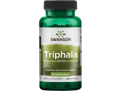 Swanson Triphala s Amlou, Behadou a Haradou, 500 mg, 100 kapslí