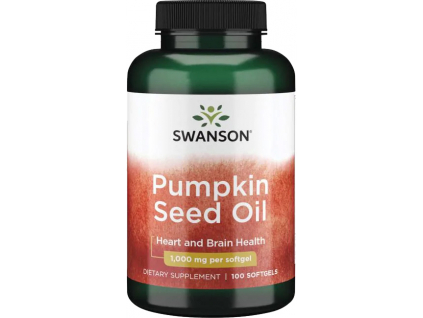 Swanson Pumpkin Seed Oil, Olej z dýňových semen, 1000 mg, 100 softgel kapslí