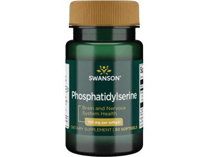 Swanson Phosphatidylserine (Fosfatidylserin), 100 mg, 30 softgel kapslí