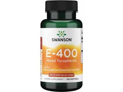 Swanson Vitamin E směs tokoferolů, 400 IU, 100 softgel kapslí