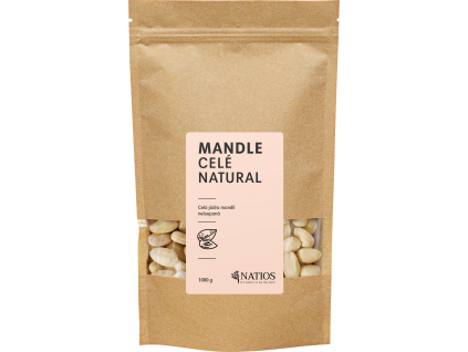 NATIOS Mandle, Celá loupaná jádra, 1000 g