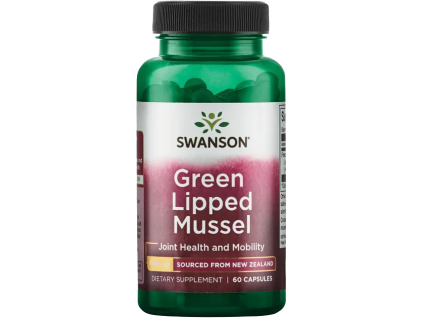 Swanson Green Lipped Mussel, Slávka zelenoústá, 500 mg, 60 kapslí