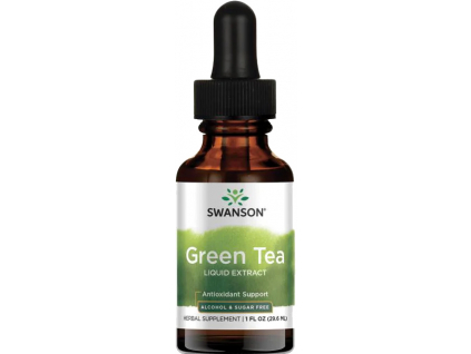 Swanson Green Tea Tekutý Extrakt (Zelený čaj), 29,6 ml, Bez alkoholu a cukru