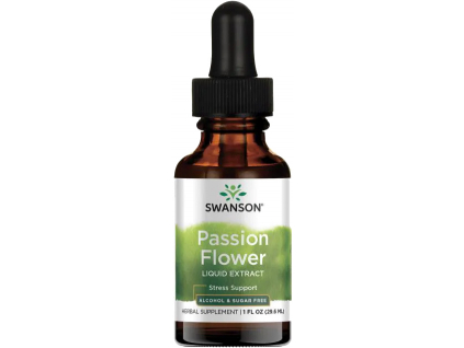 Swanson Passiun Flower Tekutý Extrakt (Mučenka), 29,6 ml, Bez alkoholu a cukru