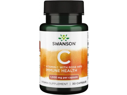 Swanson Vitamin C s extraktem z růže šípkové, 1000 mg, 30 kapslí