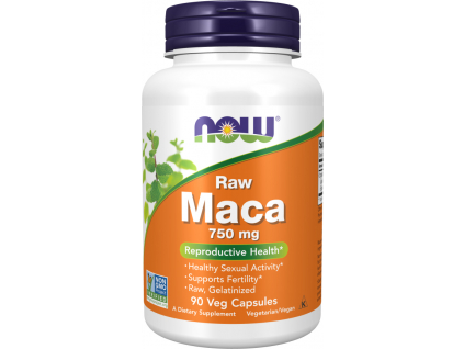 NOW FOODS Maca horská koncentrát RAW, 750 mg, 90 kapslí